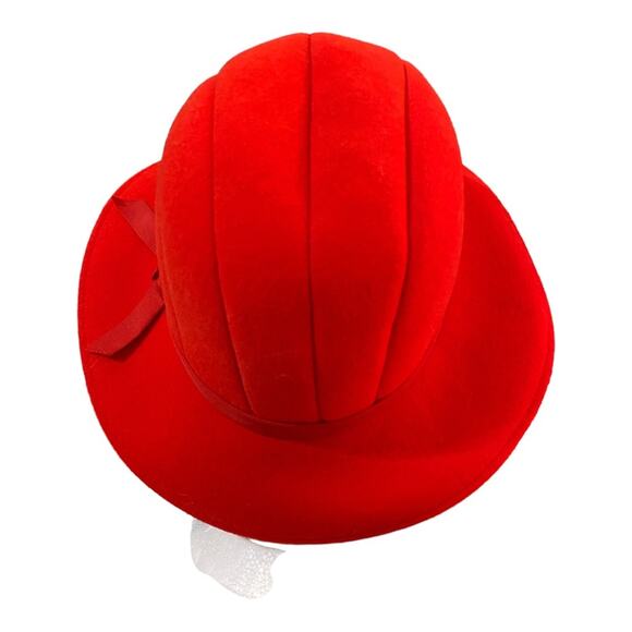 Doeskin 100% Wool Red Hat - Picture 4 of 5